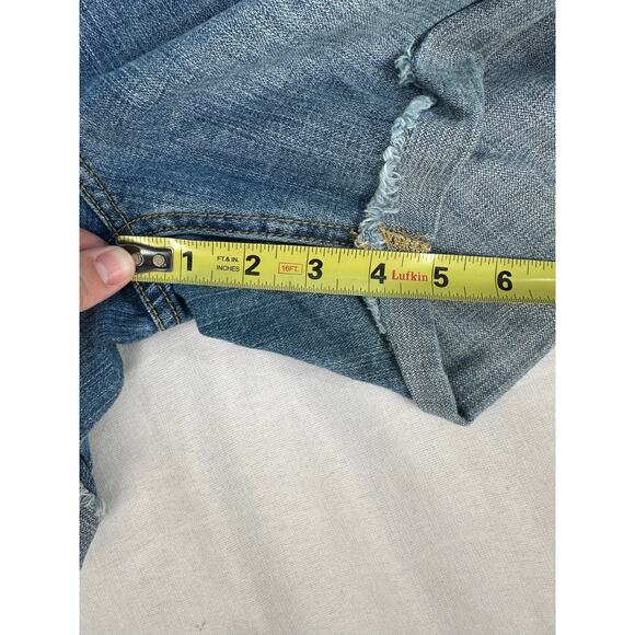 Mossimo Premium Denim Women’s sz 12 Boyfriend Mid Rose Cuff Shorts 5” Inseam - Picture 4 of 7